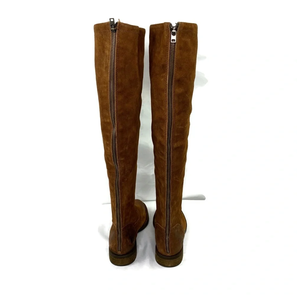 Born Borman Rust Fashion Boots Leather Suede Back Zipper New With Out Tags 6.5M